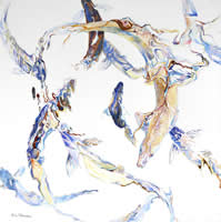 Alewife Migration Study 3 by Susan L Johnson